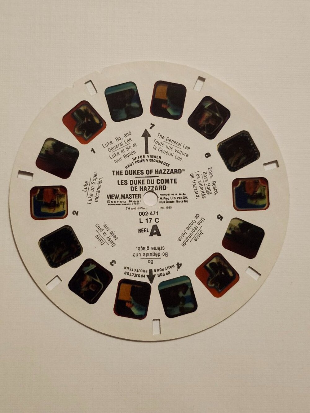 VINTAGE DUKES of HAZARD View Master Reel 1980